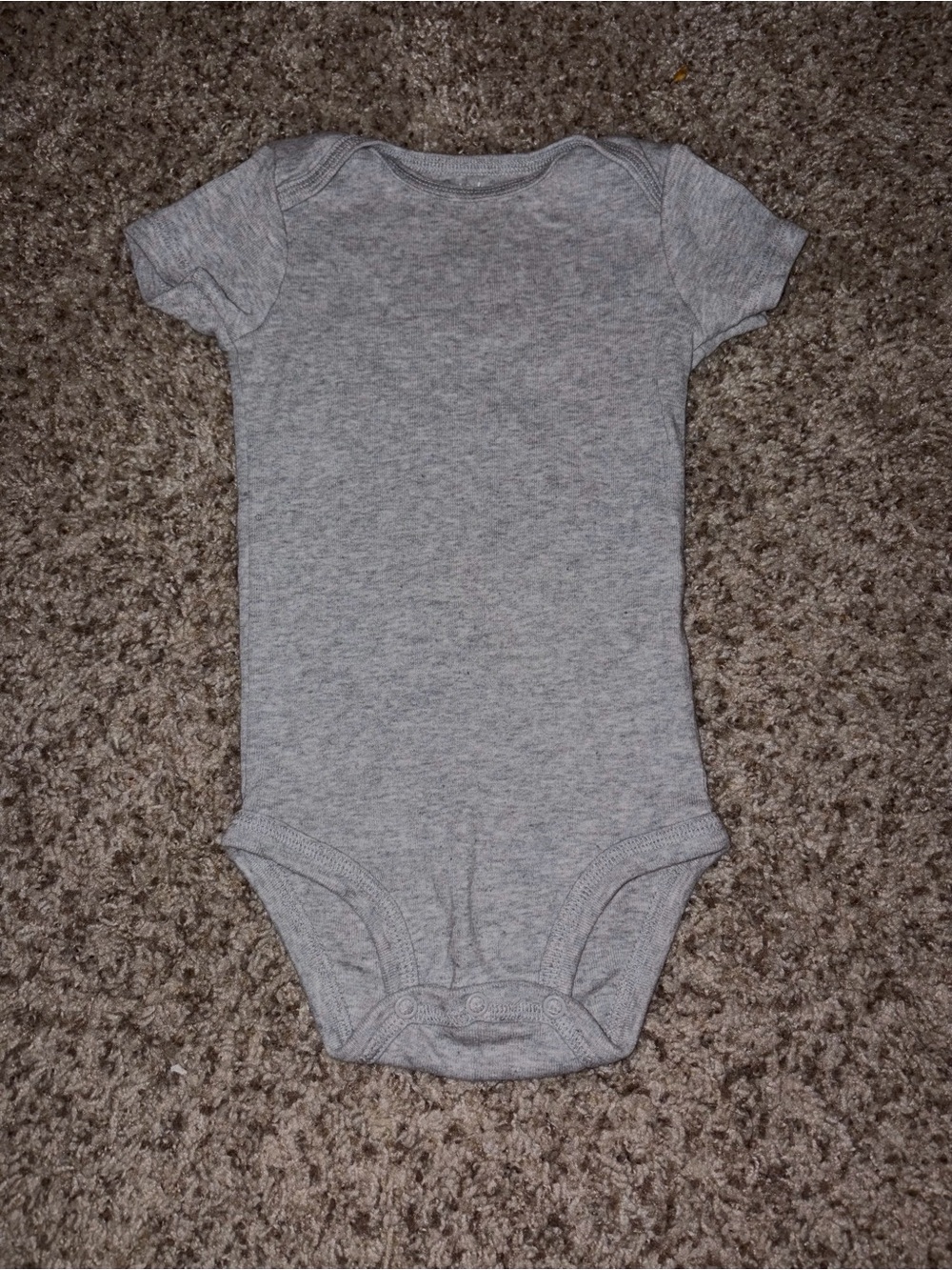 Carter's Heather Gray Short-Sleeve Baby Bodysuit
